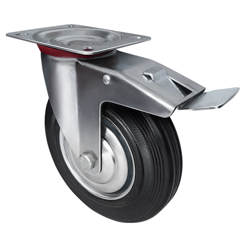 Колесо промышленное поворотное с тормозом SCb 55 (125 мм) SCB 55