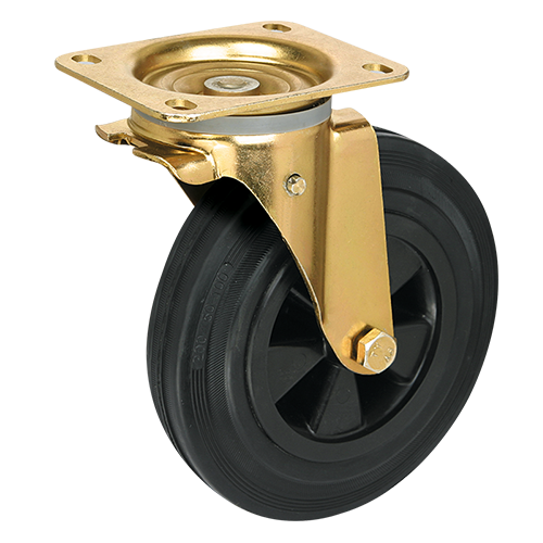 SCM 63  Колесо для мусорных контейнеров анодированное (160 мм) SCM 63